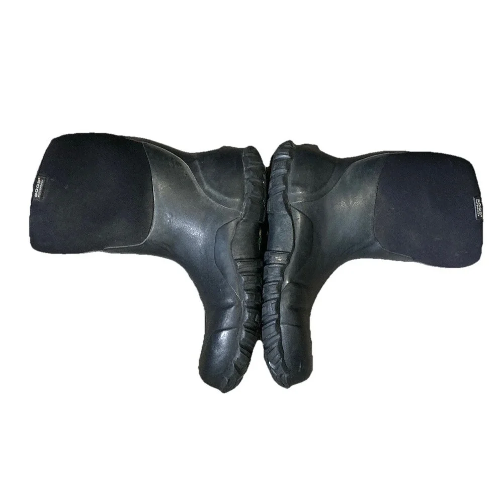 Bogs Classic Mid Waterproof Neoprene Rubber Boots Men's 17 Black Insulated